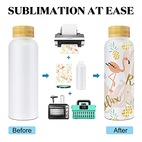 Realkant Tumbler Heat Press Machine + 6 Set 20Oz Sublimation Glass Water Bottle, 110V Tumbler Press For 30Oz 20Oz Sublimation Skinny Straight Tumblers Glass Jar & 11-15Oz Mugs, Mug Tumbler Press #TOP5