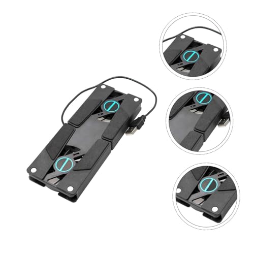 Base portátil con ventiladores duales plegable negro miniatura 7