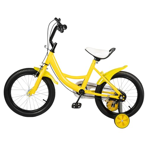 Viluza Bicicleta infantil de 16 pulgadas con ruedas estabilizadoras para niños a partir de 4 – 8 años, altura ajustable, bicicletas para niños y niñas, para exteriores, deportivas, para niños