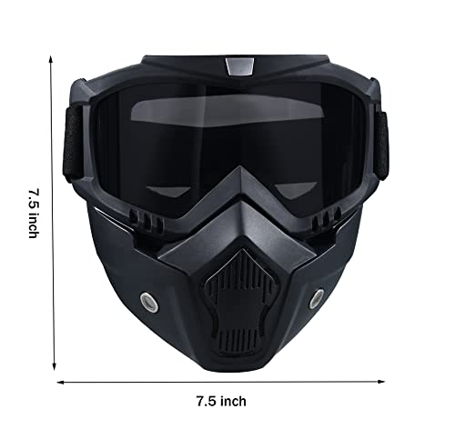 Image of Paintball Mask Anti Fog,Tactical Full Face Mask Ski Mask Goggles Detachable Adjustable,Motorcycle Riding Face Protection