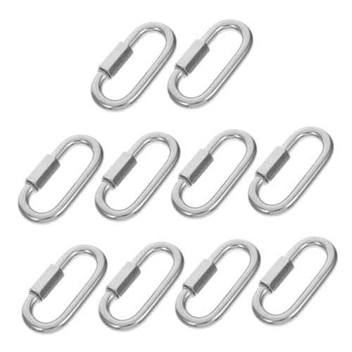 Maillons rapides acier inoxydable à verrouillage fileté - Fixation en D haute résistance x10