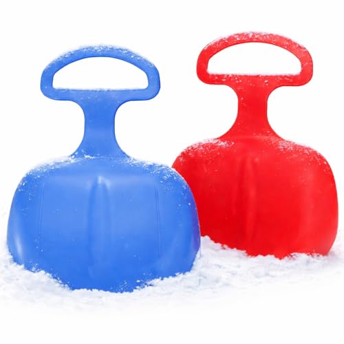 2er Set Schlitten Bob blau & rot - für Kinder zum Porutschen &...