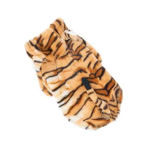 Disfraz de invierno para perro con estampado de tigre