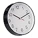 Spinaround Wall Clock, Modern Wall Clocks Battery, Silent Non-Ticking Analog Classic for Office, Home, Bathroom, Kitchen, Bedroom, School (Black,
