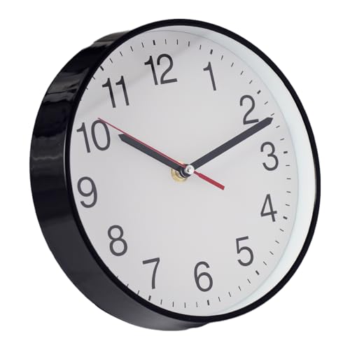 Spinaround Wall Clock, Modern Wall Clocks Battery, Silent Non-Ticking Analog Classic for Office, Home, Bathroom, Kitchen, Bedroom, School (Black, - Image 3