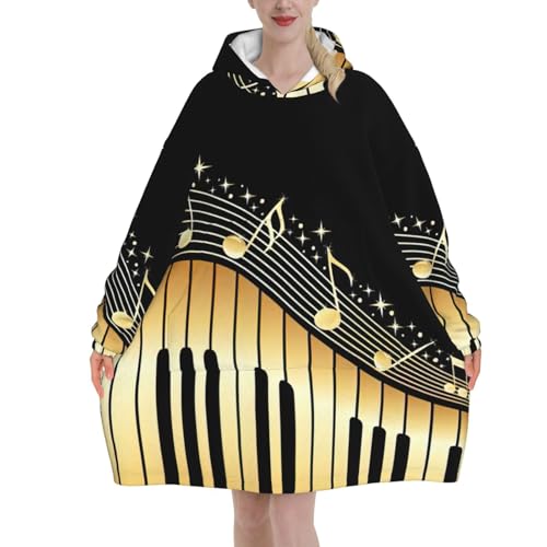 Couverture à capuche musique EdWal pour soirées télé cocooning et hiver chaleureux