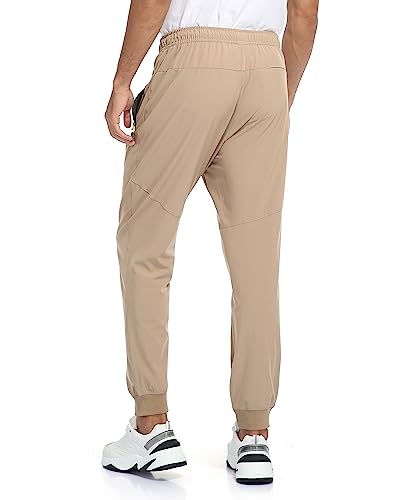 Rapoo Khaki Pants Mens Jogger Pants Sweatpants Athletic Workout Casual Lounge Relaxed Fit Elastic Waist Summer Lightweight Polyester Pants For Men Jogging With Pockets Khaki Xl #TOP2