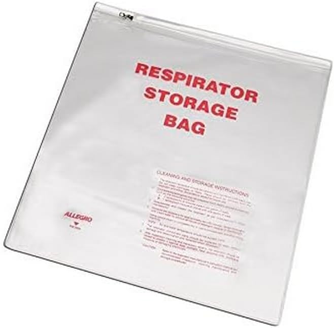 Industries 2000 Respirator Storage Bag with Zipper, 14" x 16", Large