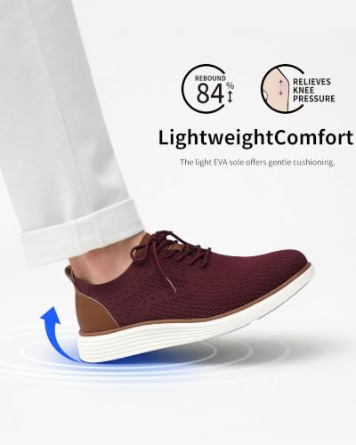 Image of VILOCY Men's Casual Dress Sneakers Lace-Up Oxfords Business Mesh Breathable Walking Shoes Tennis Comfortable