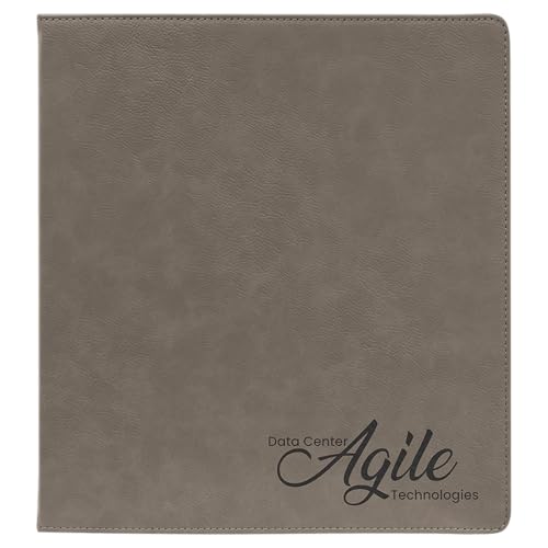 Personalized Laserable Leather Binders, Custom Leather 3 Ring Binder, Professional Binder Organizer for Organizing Projects, Presentations, Wedding Planners
