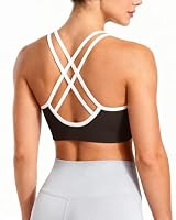 WOYYHO Cross Back Sports Bra for Women Padded Medium Support Workout Bra — image 2