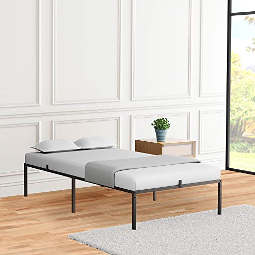 Alkmaar Twin Size Bed Frame,14 Inch Black Metal Twin Bed Frame,No Box Spring Needed Twin Size Platform Bed Frame #TOP2