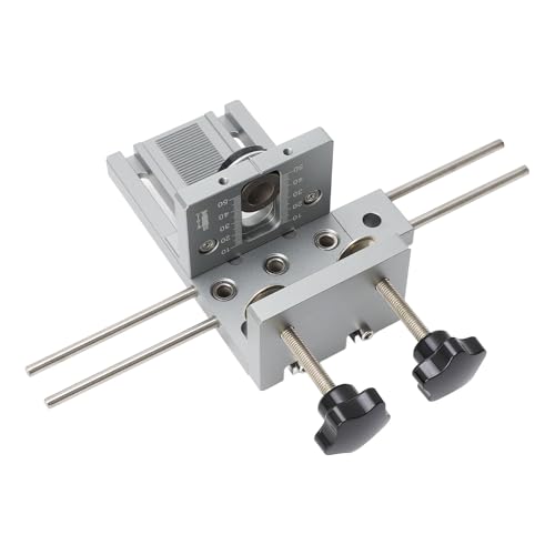 Self Centering Dowel Jig Kit, Precise Adjustable Drilling Guide Power Tool Accessory Jigs, Aluminum Alloy Dowel Drill Guide, Multi Purpose Adjustable Drill Locator