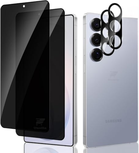 Image of WonRia 2+2 Pack - Privacy Tempered Guard for Samsung S26 Ultra 5G [FingerPrint Unlock] with 3D Camera Glass Protector Screen Guard Protector | Anti-Spy - Installation Kit