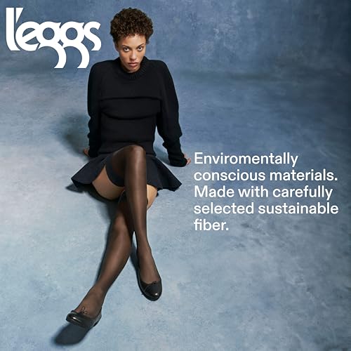 L'eggs Women's Luxe Contour Thigh Highs | Sheer Toe, Anti-Slip Stockings, Stay Put Band, Silky Smooth Hosiery4