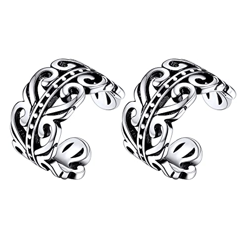 Clip d'Oreille Celtique Non Percée Femme Overt Boucle Clou Reglable Oreille Découpe Cartilage Chaine Argent 925 Sterling Ear Cuff Petit Religieux Bijoux Cadeau Noël Maman Fille Fêtes Mères Cover
