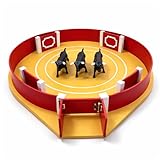 AMBIENTS ARTESANIA Plaza de Toros con Gradas y Toriles, Pack Taurino Artesanal con Camión, Puerta Grande, Toritos y Manos Incluidos, Experiencia Completa para Montar y Disfrutar (Plaza de toros Mini)