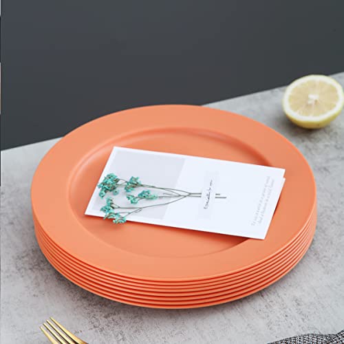 Kyraton 25cm Teller Set 8er, Abbaubar Gesunde Unzerbrechliches Plastikteller Kuchenteller für Kinder und Erwachsene, Leichte pastateller, BPA-Frei Essteller Mikrowellen