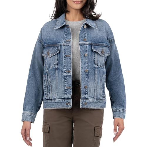 KUT from the Kloth Women's Liz Trucker Drop Jacket Soulder
