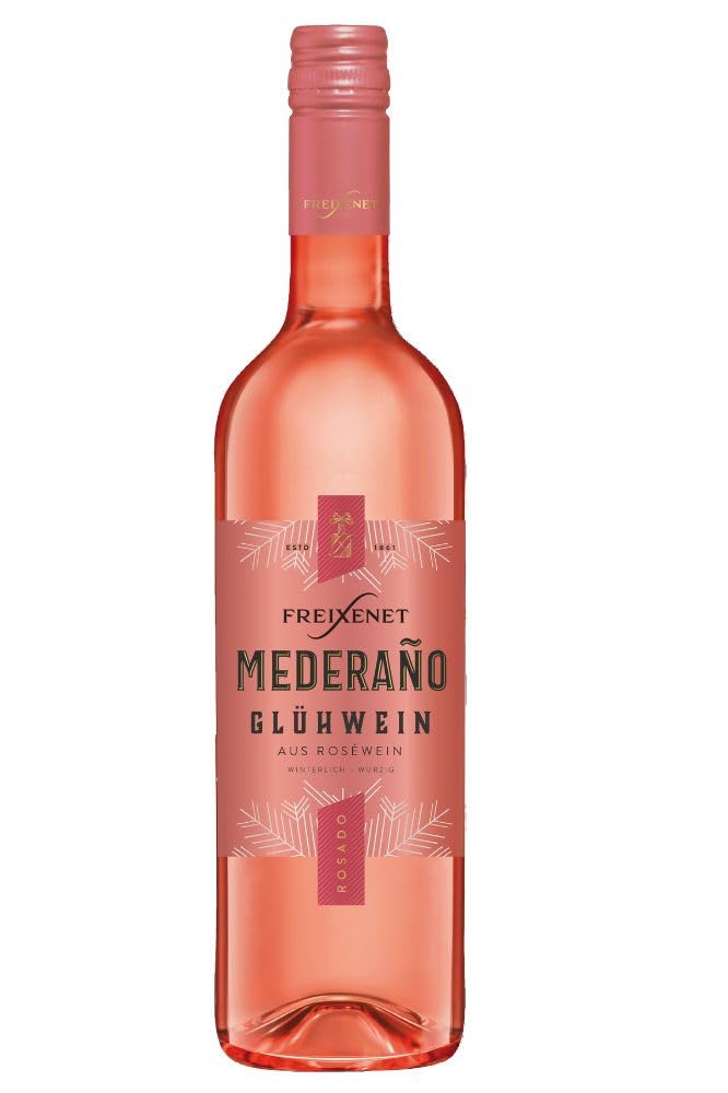 Freixenet Mederaño Glühwein aus Roséwein (6 x 0,75 l) - fruchtig-würziger Rosado Glühwein; herrliche Fruchtaromen treffen auf würzigen Zimt; halbtrocken; heißer Genuss im Advent und an Weihnachten