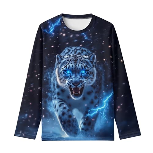 HUIACONG Kids Crewneck Tshirts for Boys Girls Long Sleeve Shirts for Children