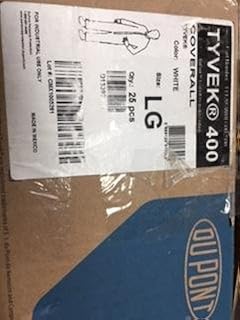 Dupont D13397918 TY120SWHLG002500COVERALL ZIPPER FRONT LG 25/CS