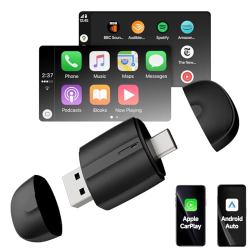 Image of YIMBLI Wireless CarPlay & Android Auto Dongle | Convert Wired to Wireless | Quick Setup Plug & Play | Stable Bluetooth & WiFi | for OEM Wired Cars