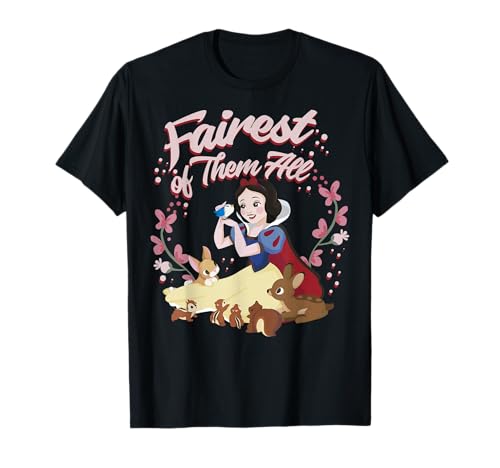 Disney Snow White Fairest Floral Wreath Graphic T-Shirt T-Shirt