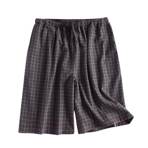 Mens Pajama Shorts Pack Wide Palid Pj Shorts Elastic Waist Drawstring Short 2026 Spring Sleepwear Pants With Pockets3