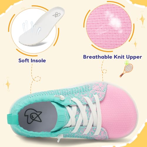 Image of LeIsfIt Toddler Shoes Girls Boys Wide Shoes Kids Zero Drop Minimalist Sneakers Barefoot Slip on Tennis Sneakers
