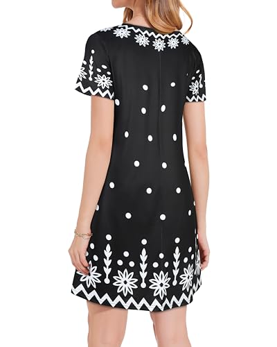 Image of JOLIGAL Summer Dresses for Women Casual Short Sleeve Sundress Scoop Neck Beach T Shirt Dress with Pockets 2026