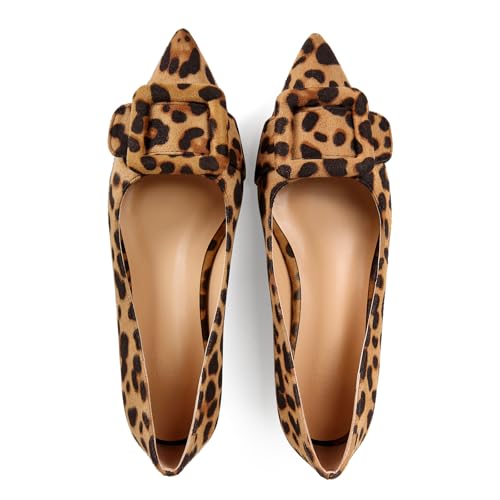 Flats for Womens Pointed Toe Ballet Flats Comfortable Dressy Slip On Flat Dress Shoes with Buckle4