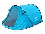 SAFACUS 2 Personen Pop Up Wurfzelt, 2 Mann Zelte Wasserdicht Strandzelt Festivalzelt Schnellaufbauzelt für Outdoor Camping Picknick Wandern