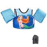 Hochwertige Materialien – Von außen besteht diese Schwimmhilfe aus strapazierfähigem und hautfreundlichem Polyester und von innen hat sie PE-Schaumkern für optimalen Auftrieb, wasserdichtes Vliesstoff + Schaumstoff sorgt für zusätzlichen Komfort, verhindert ein Scheuern oder Festkleben an der Haut. Ideal zum Spielen, Schwimmen und Tauchen.