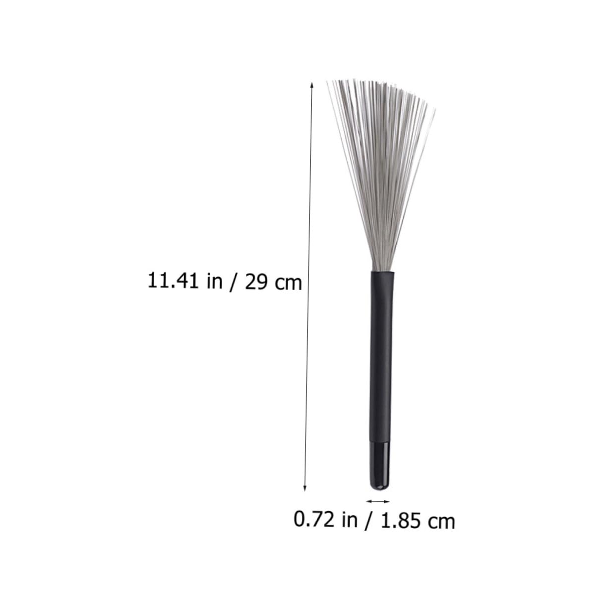ibasenice Brosse Métallique Rétractable Accessoire pour Tambour en Acier Noir, Paire Son Naturel pour Batterie Jazz pour Batteurs Débutants et Jeunes Musiciens