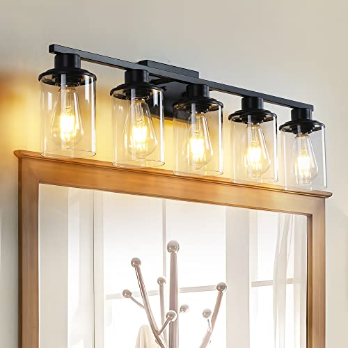 RyaHQ Black Bathroom Vanity Light Fixture 5-Light Vanity Lights for