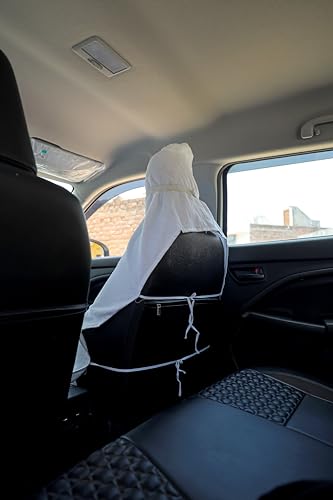 Image of ROMAN HOME 100% Superfine Cotton Solid Large Luxury Office Chair Towel with Tie Knot 450 GSM - (Pack of 1) Original Product AS PER Picture Shown (1, car White)