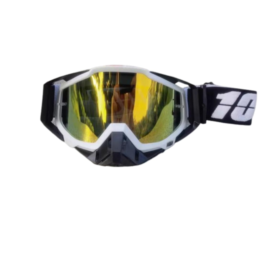OLSIC®Polycarbonate Motocross Glasses Motorcycle Racing Sports Goggles Men MTB ATV Outdoor Windproof Glasses Skiing Winter Protective Goggles (Orange)
