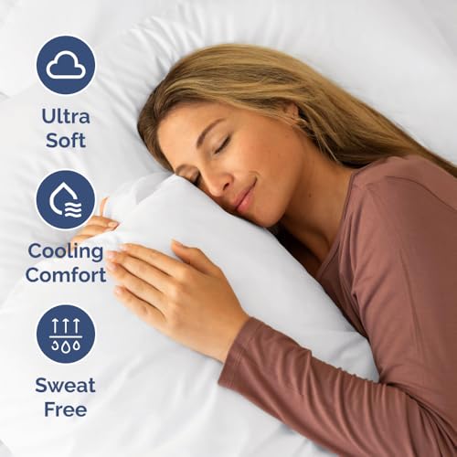 Image of RV Short King Bed Sheet Set, 72 inch x 75 inch - RV Short King Sheets - White | 8 inch to 12 inch Deep Pocket, Designed for RVs, Bunks, Trailers, Campers & Short RV King Mattresses, Fitted Sheets for RV Beds