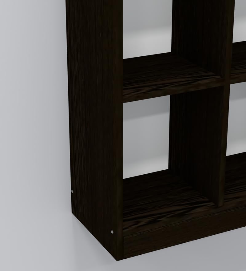 Image of SPECIALITY PANELS 8 Cube Bookshelf, Dark Brown Wood, 69x29 Inch, Open Storage Organizer with Carpenter Assembly