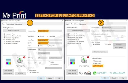 Image of My Print | Sublimation Inks for Desktop Printer | Compatible for Printer L100, L120, L130, L200, L210, L220, L230, L300, L310, L350, L355, L360, L361, L365, L385, L455, L485, L550, L565, L605, L1300