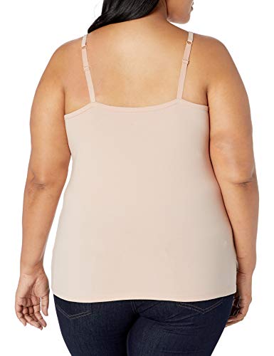 Image of Amazon Essentials Women's Fitted Tank Top Camisole Undershirts, Plus Size, Pack of 2
