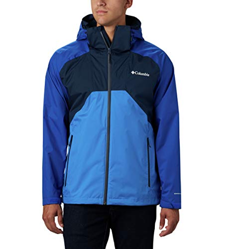 Columbia Men's Rain Scape Rain Jacket, Collegiate Navy/Azul/Azure Blue, Small -  Columbia (Sporting Goods), 188927-464-Small