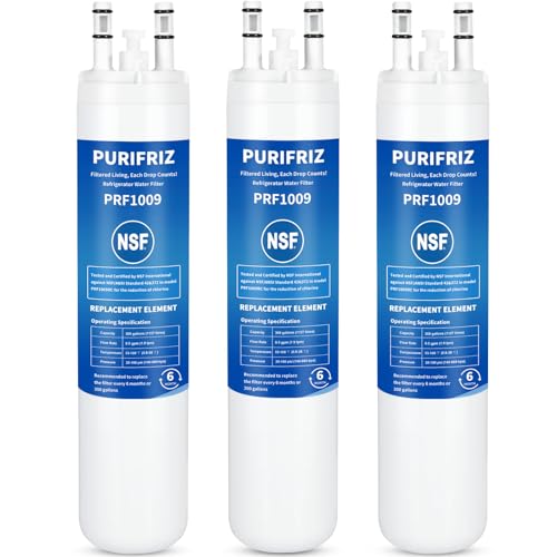 PURIFRIZ Refrigerator Water Filter Compatible with Kenmore 9999 469999 46-9999 A0094E28261 Water and Ice NSF Certified 6 Month / 300 Gallon 3 Pack