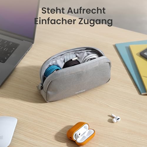tomtoc tomtoc Kabel Organizer Tasche, Elektronik EDC Zubehör Kabeltasche Kabelorganizer, Reiseutensilien Koffer Organizer Tech Pouch Geschenk Cable Bag für Handy Netzteil, Ladekabel, Ladestecker, Powerbank - Zusatzansicht 4 | TV | Video | Foto