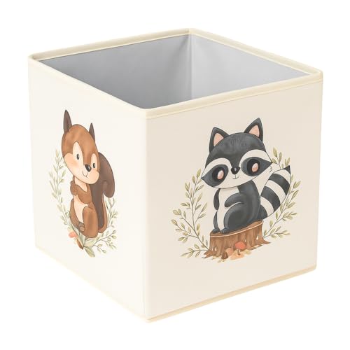 PRENDİ HOME K116 Faltbare Aufbewahrungsbox 30x30x30 cm aus Stoff für Spielzeug, Kleidung und Haushalt – stabile Ordnungsbox ohne Griffe, platzsparend faltbar, ideal fürs Kinderzimmer