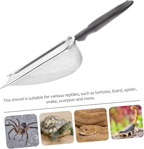 Nokwocy Katzenstreuschaufel, Katzenklo Schaufel Metall, Katzenstreu Schaufel mit Holzgriff, 2mm Porengröße Metall Katzenschaufel,katzenschaufel für katzenklo