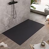 Piatto doccia 100x160 Nero in marmoresina finitura pietra Maka