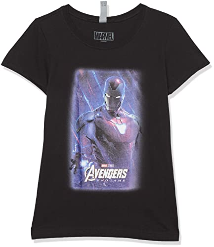 T-shirt Marvel fille Iron Man noir coton stretch taille Large