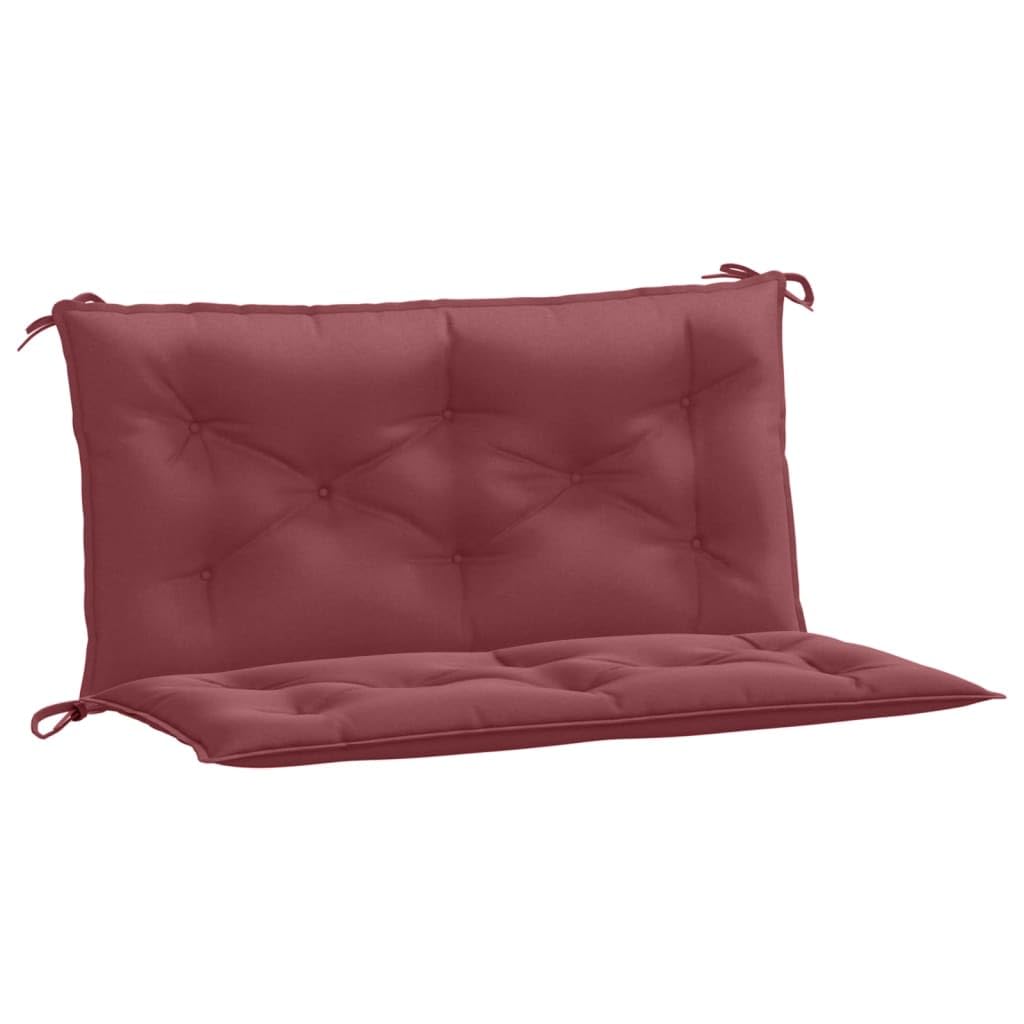 Coussin de banc de jardin bordeaux 100x50 lot de 2 coussins d'assise dossier terrasse confort